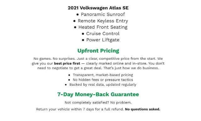 2021 Volkswagen Atlas SPORT UTILITY