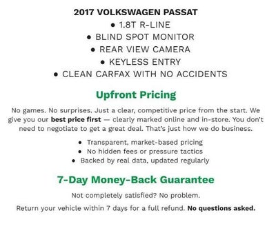 2017 Volkswagen Passat R-Line w/Comfort Pkg Auto