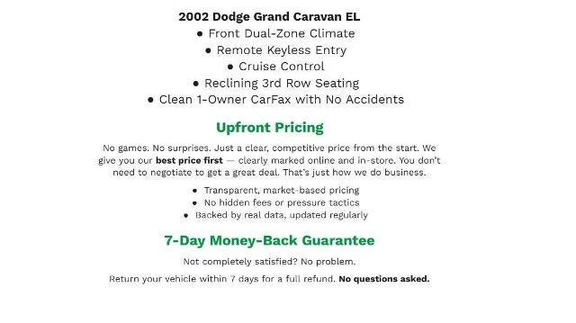 2002 Dodge Caravan 4dr Grand eL 119 WB
