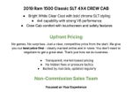 2019 RAM 1500 Classic SLT Crew Cab 4x4 5'7" Box
