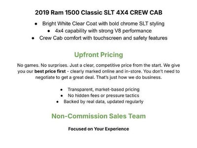 2019 RAM 1500 Classic SLT Crew Cab 4x4 5'7" Box