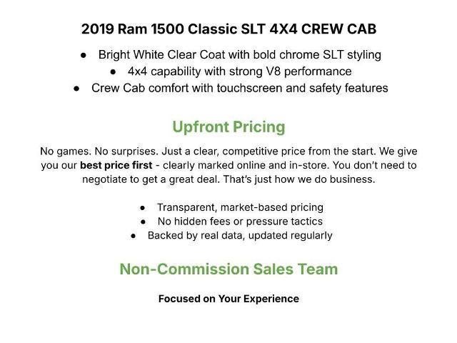 2019 RAM 1500 Classic SLT Crew Cab 4x4 5'7" Box