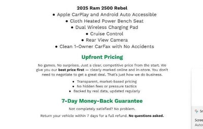 2025 RAM 2500 Rebel 4x4 Crew Cab 6'4 Box