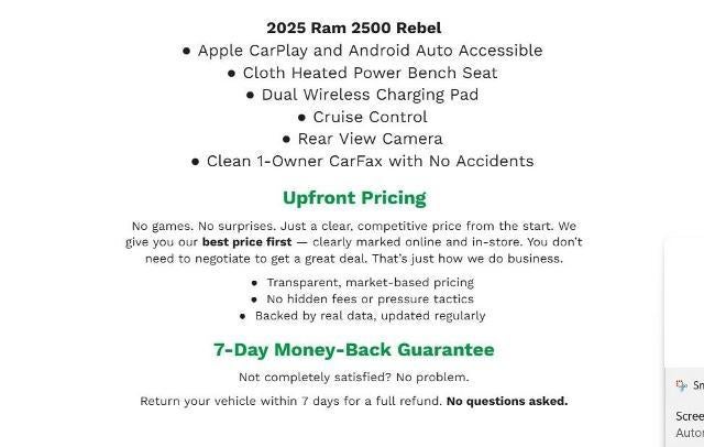 2025 RAM 2500 Rebel 4x4 Crew Cab 6'4 Box