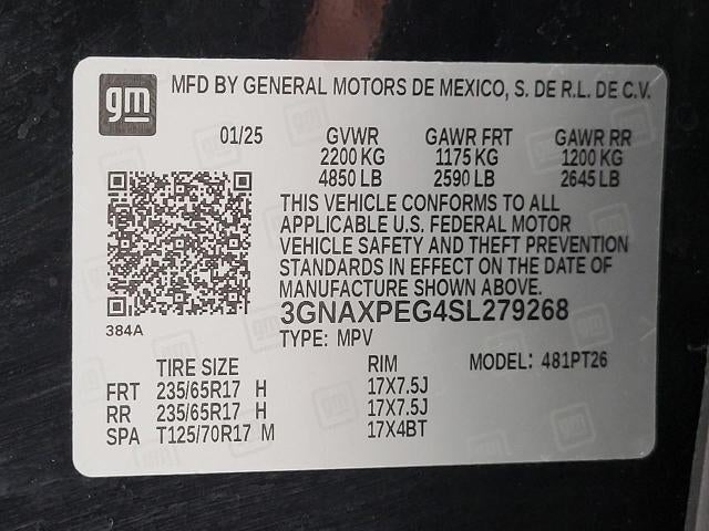 2025 Chevrolet Equinox AWD 4dr LT w/2LT