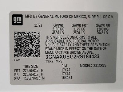 2024 Chevrolet Equinox AWD 4dr LT w/1LT