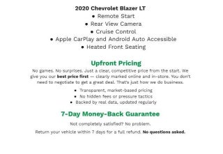 2020 Chevrolet Blazer AWD 4dr LT w/2LT