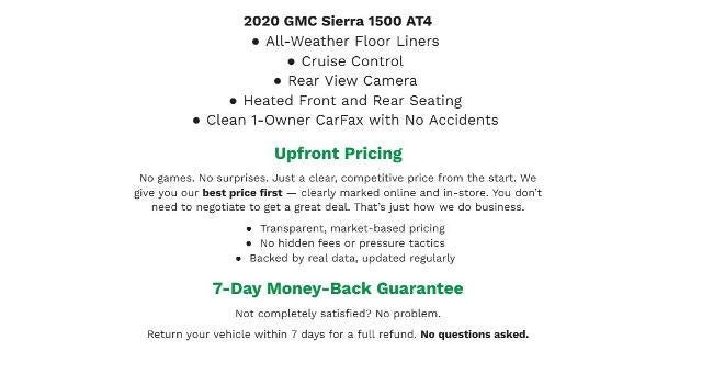 2020 GMC Sierra 1500 4WD Crew Cab 147 AT4
