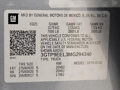 2021 GMC Sierra 1500 4WD Crew Cab 147 AT4