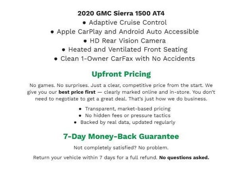 2020 GMC Sierra 1500 4WD Crew Cab 147 AT4