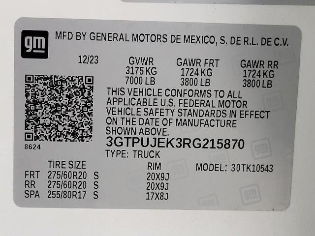 2024 GMC Sierra 1500 4WD Crew Cab 147 Elevation w/3VL