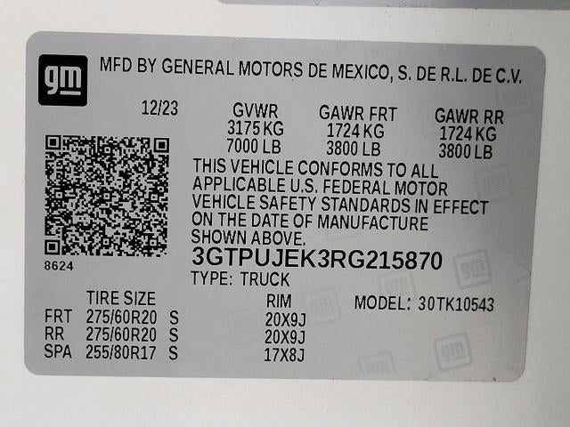 2024 GMC Sierra 1500 4WD Crew Cab 147 Elevation w/3VL
