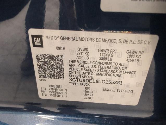 2020 GMC Sierra 1500 4WD Crew Cab 147 SLT