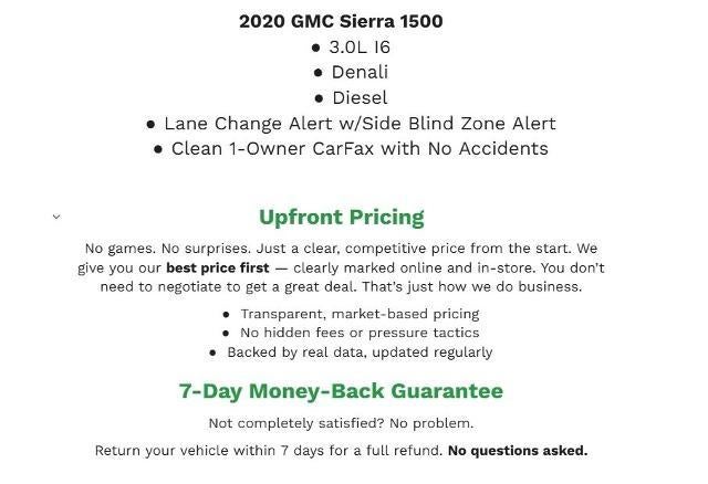 2020 GMC Sierra 1500 4WD Crew Cab 147 Denali