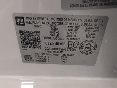 2022 GMC Sierra 1500 4WD Crew Cab 147 Elevation w/3SB