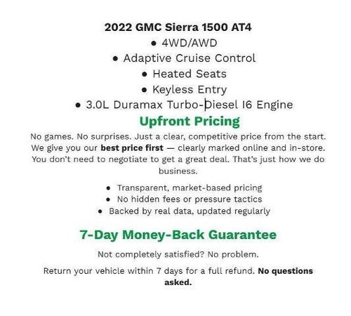2022 GMC Sierra 1500 4WD Crew Cab 147 AT4