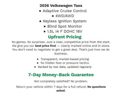 2026 Volkswagen Taos S 4MOTION
