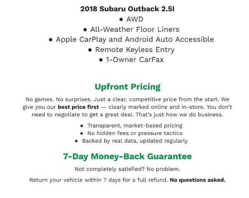 2018 Subaru Outback 2.5i