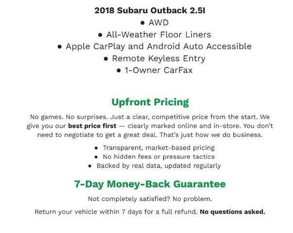 2018 Subaru Outback 2.5i