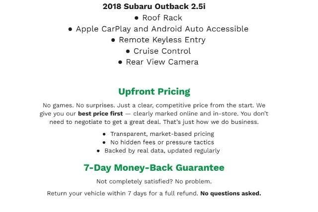 2018 Subaru Outback 2.5i