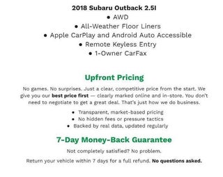 2018 Subaru Outback 2.5i