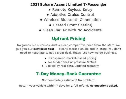 2021 Subaru Ascent Limited 7-Passenger