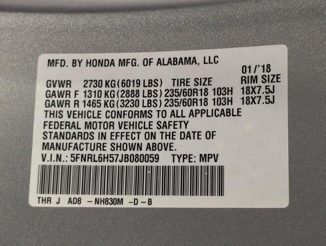 2018 Honda Odyssey EX Auto