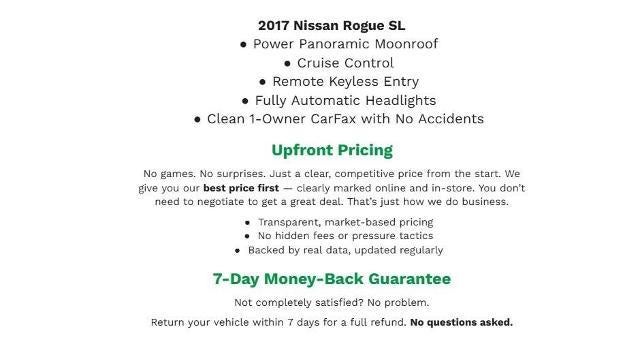 2017 Nissan Rogue AWD SL