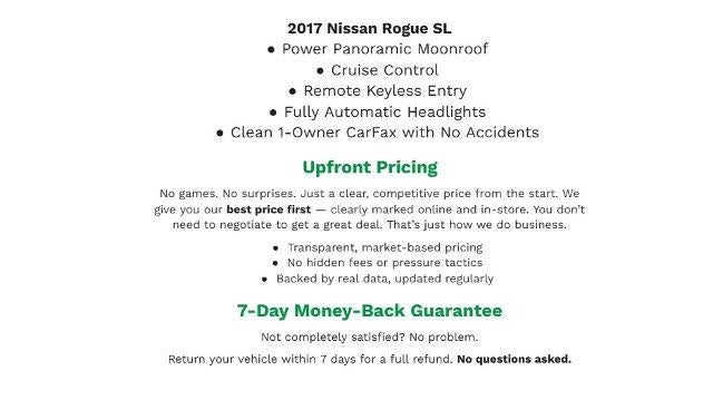 2017 Nissan Rogue AWD SL