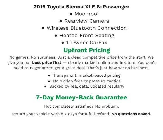 2015 Toyota Sienna 5dr 7-Pass Van XLE AAS FWD