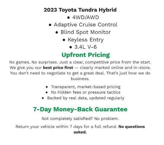 2023 Toyota Tundra Hybrid Limited Hybrid CrewMax 5.5' Bed