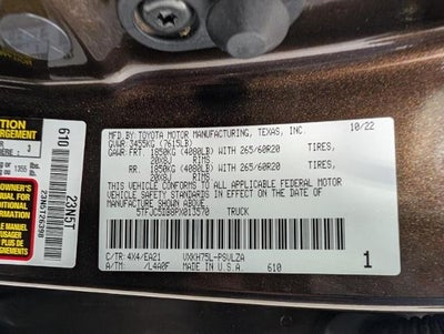 2023 Toyota Tundra Hybrid Limited Hybrid CrewMax 5.5' Bed