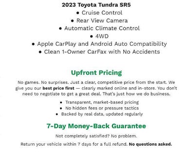 2023 Toyota Tundra 4WD SR5 CREWMAX 5.5' BED * W CONVENIENCE PACKAGE