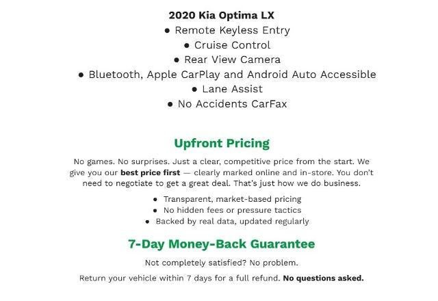 2020 Kia Optima LX Auto