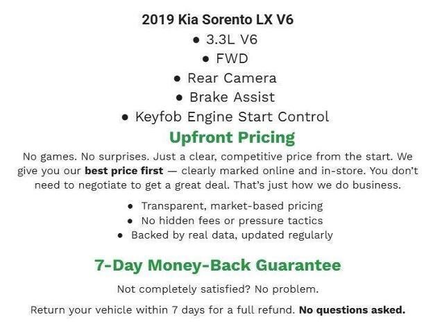 2019 Kia Sorento LX V6 FWD