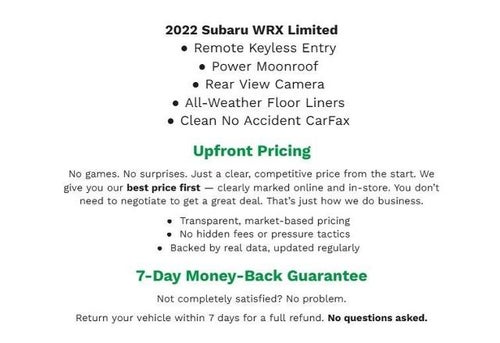 2022 Subaru WRX Limited Manual