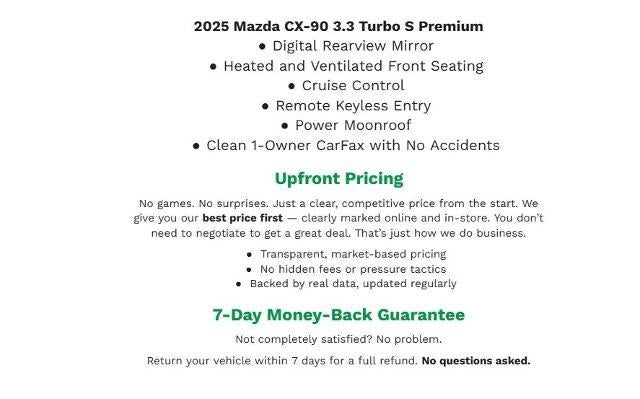 2025 Mazda Mazda CX-90 3.3 Turbo S Premium Package