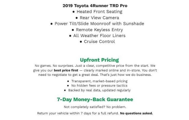 2019 Toyota 4Runner TRD Pro 4WD