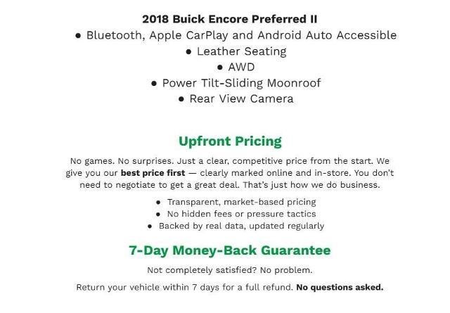 2018 Buick Encore Preferred II