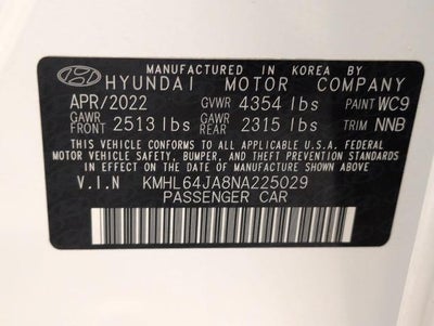 2022 Hyundai Sonata SEL 2.5L