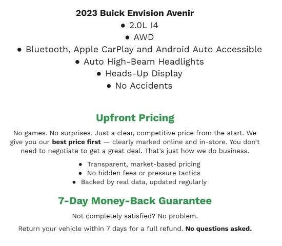 2023 Buick Envision AWD 4dr Avenir