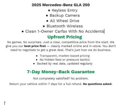 2025 Mercedes-Benz GLA 250 GLA 250 4MATIC® SUV