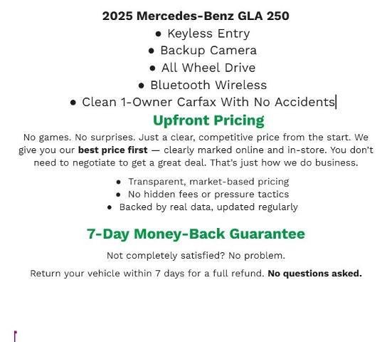 2025 Mercedes-Benz GLA 250 GLA 250 4MATIC® SUV
