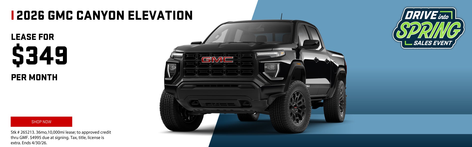 2026 GMC Canyon Elevation